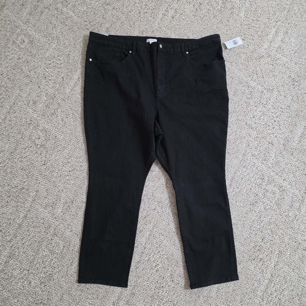 Good American Never Fade Good Legs Skinny High Rise Stretch Jeans Black Size 30